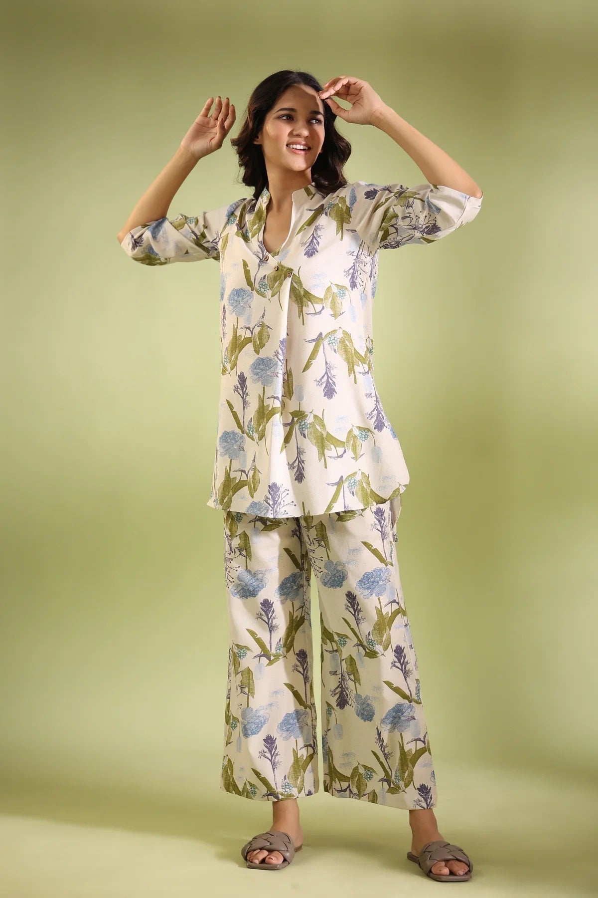 Whispering Flowers Cotton Co Ord Set