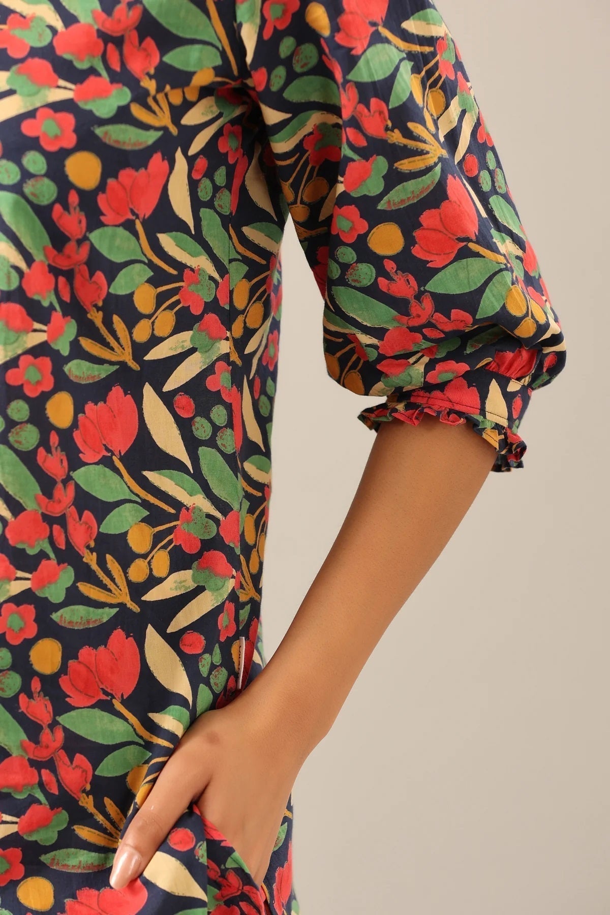 Women's Cotton Blend ¾ Sleeve Top and Palazzo Set