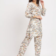 Women Floral Print Kurta & Palazzos Co-Ord Set