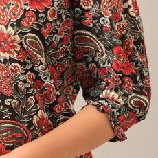Women Cotton Blend Kurta Palazzo Set