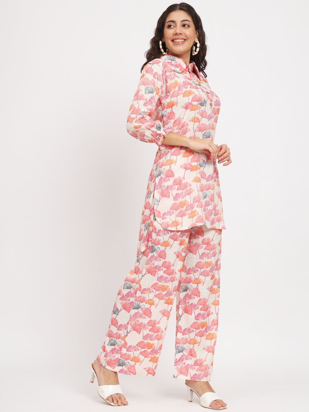 Women's Distress Print Co-Ord Set Relaxed Fit for Women
