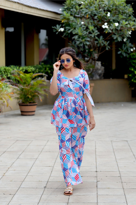 Women Geometric Print Co-Ord Set
