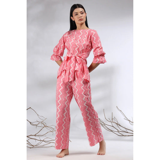 Women Chevron Print Co-Ord Set