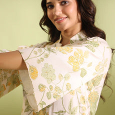 Flora Off White Cotton Co Ord Set