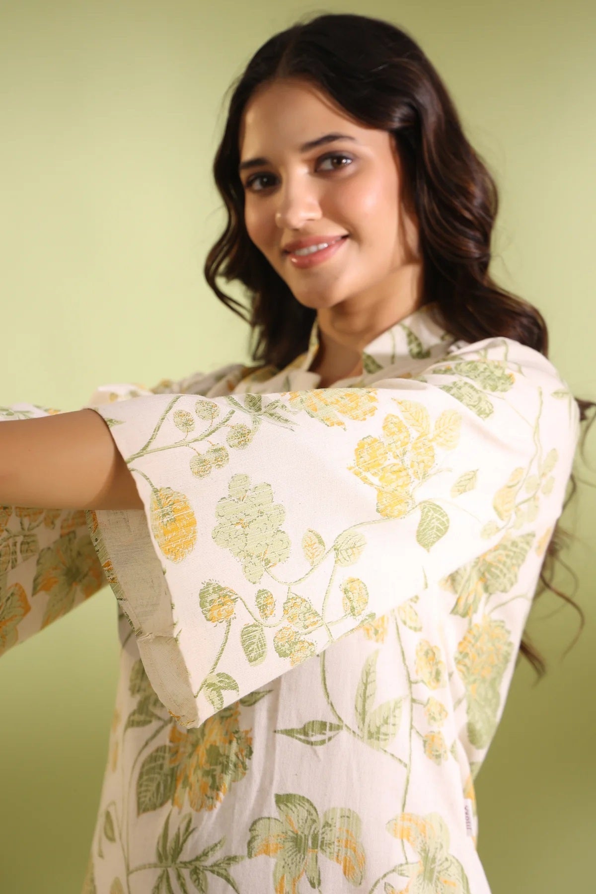 Flora Off White Cotton Co Ord Set