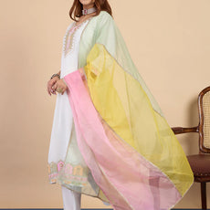 Kiyana Off-white Women's Designer Kurta Pant Set Premium Pattern Collection