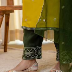 Meher Lemon Embroidred Kurta Sets with Sequins Work Women Suits