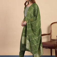 Myra Mehndi Women's Designer Kurta Pant Set Premium Pattern Collection