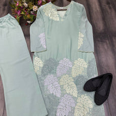 Heavy Fiyona Silk Designer Embroidery Co Ord Set