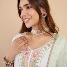 Kiyana Off-white Women's Designer Kurta Pant Set Premium Pattern Collection