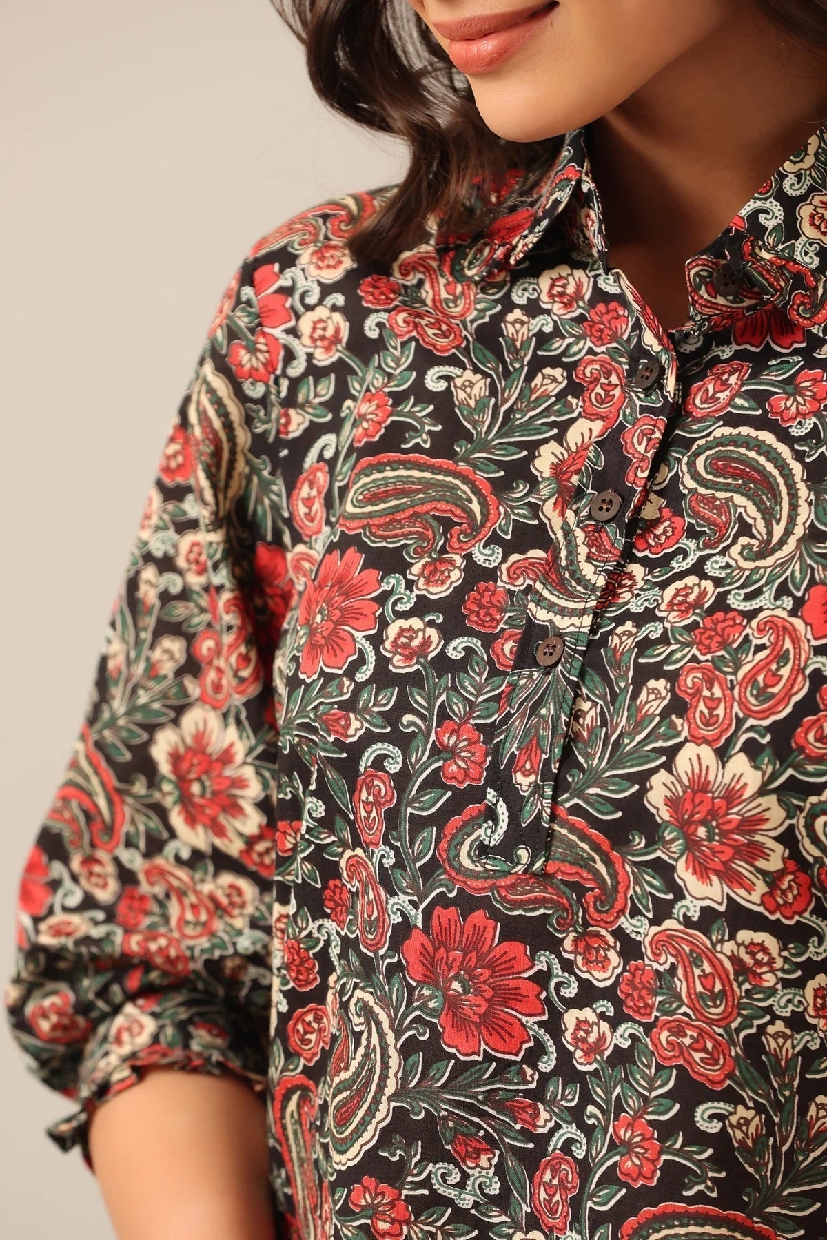 Women Cotton Blend Kurta Palazzo Set