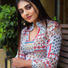 Women Cotton Blend Crop Top Palazzo Set