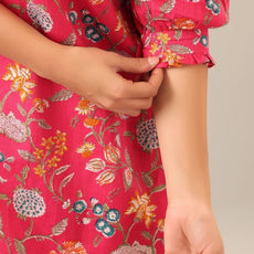 Women Pink Shirt Collar Co-Ord Sets