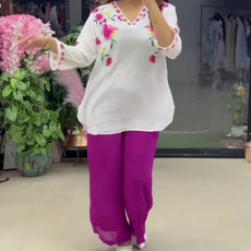 Women’s Stylish Printed Purple Co-ord Set