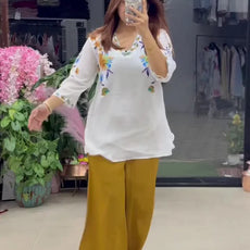 Women’s Stylish Printed Yellow Co-ord Set