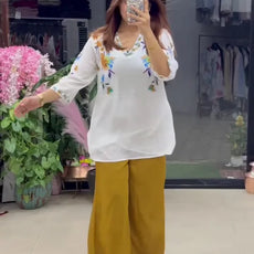 Women’s Stylish Printed Yellow Co-ord Set