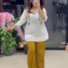 Women’s Stylish Printed Yellow Co-ord Set