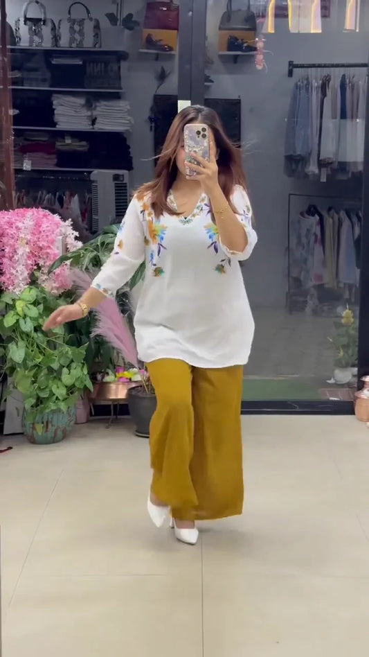 Women’s Stylish Printed Yellow Co-ord Set