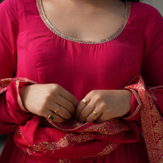 Red Premium Designer Anarkali Suit