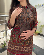 Printed Asymmetric Top With Palazzo Set