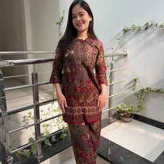 Printed Asymmetric Top With Palazzo Set