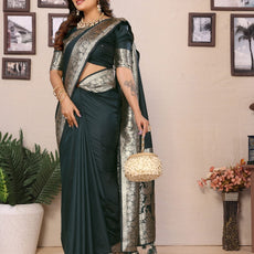 Blue Premium Pure Soft Banarasi Silk Saree