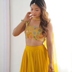 Yellow Designer Lehenga Choli – Fully Stitched & Ready to Wear