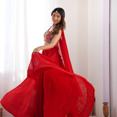 Red Designer Lehenga Choli – Fully Stitched & Ready to Wear