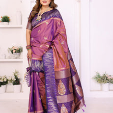 Premium Pink South Soft Silk Saree with Rich Zari Weaving Border & Heavy Pallu