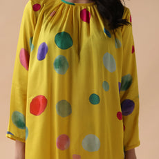 Yellow Satin Silk Co-ord set