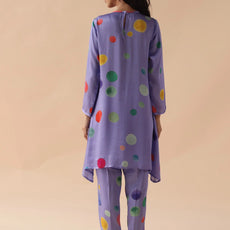 Purple Satin Silk Co-ord set