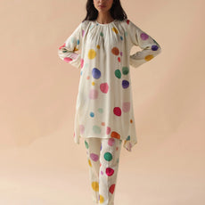 White Satin Silk Co-ord set