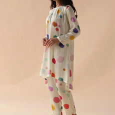 White Satin Silk Co-ord set