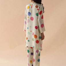 White Satin Silk Co-ord set