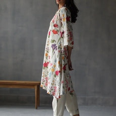 Primrose Charm Printed Floral Rayon Kurta Set