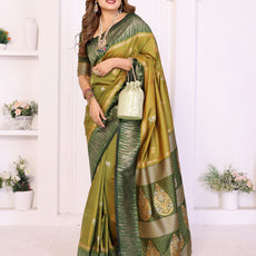 Premium Pink South Soft Silk Saree with Rich Zari Weaving Border & Heavy Pallu