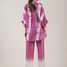 Pink Muslin cotton tie and die co ord set