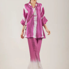 Pink Muslin cotton tie and die co ord set