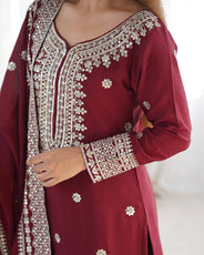 Maroon Color Premium Designer Sharara Set